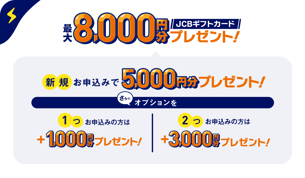 最大8,000円分JCBギフトカードプレゼント！