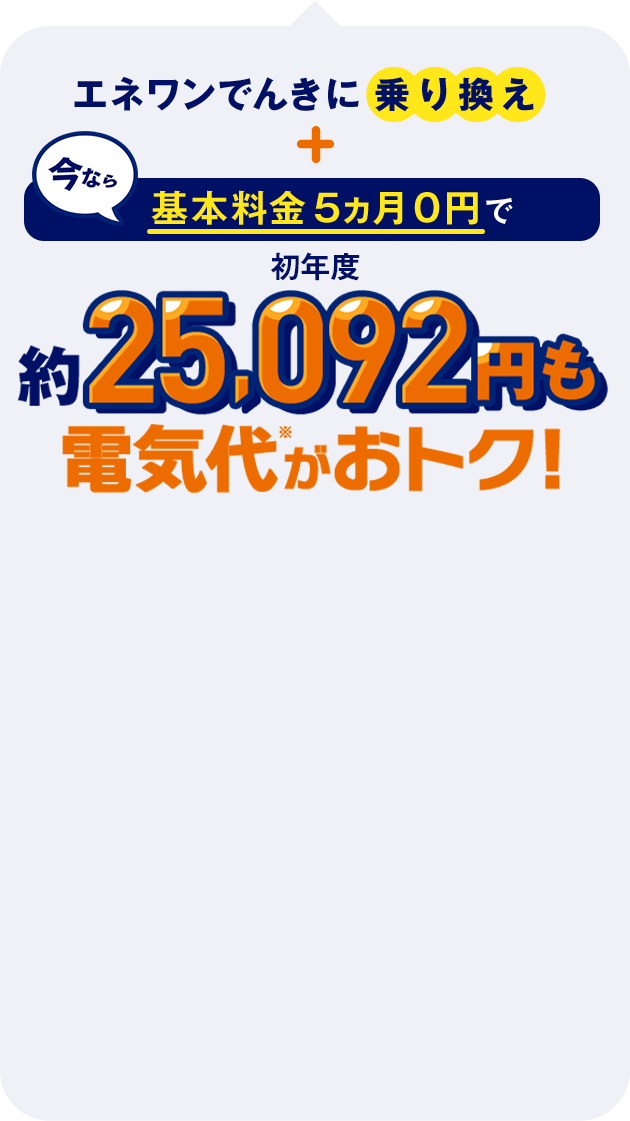 初年度約21,466円も電気代がお得！